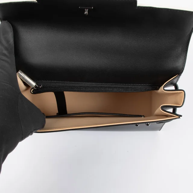 Delvaux Black/Ivory Tempête MM Illusion in Black Leather from Labellov, photo 8 of 8