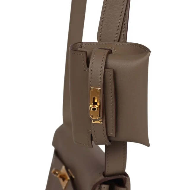 Hermès Kelly Moove Etoupe Swift Gold Hardware in Taupe Swift leather from Madison Avenue Couture, photo 9 of 12
