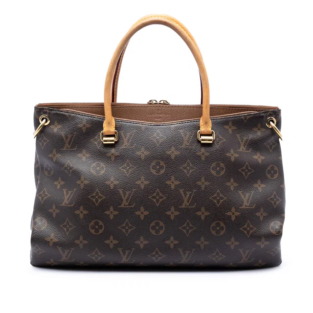Brown Louis Vuitton Monogram Pallas MM Satchel in Brown Coated canvas from Designer Revival