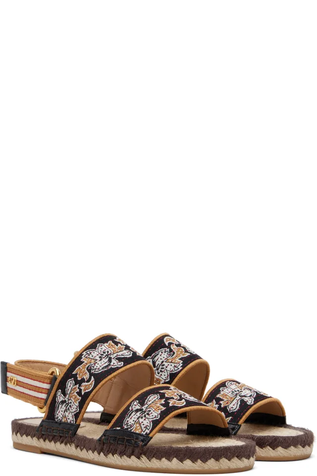 Valentino Garavani Brown Bribri Espadrille Sandals, photo 4 of 4 from SSENSE