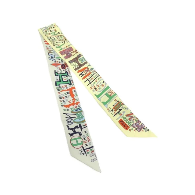 Hermès Twilly 062738s Scarf Muffler in multicolor Silk from Grailed