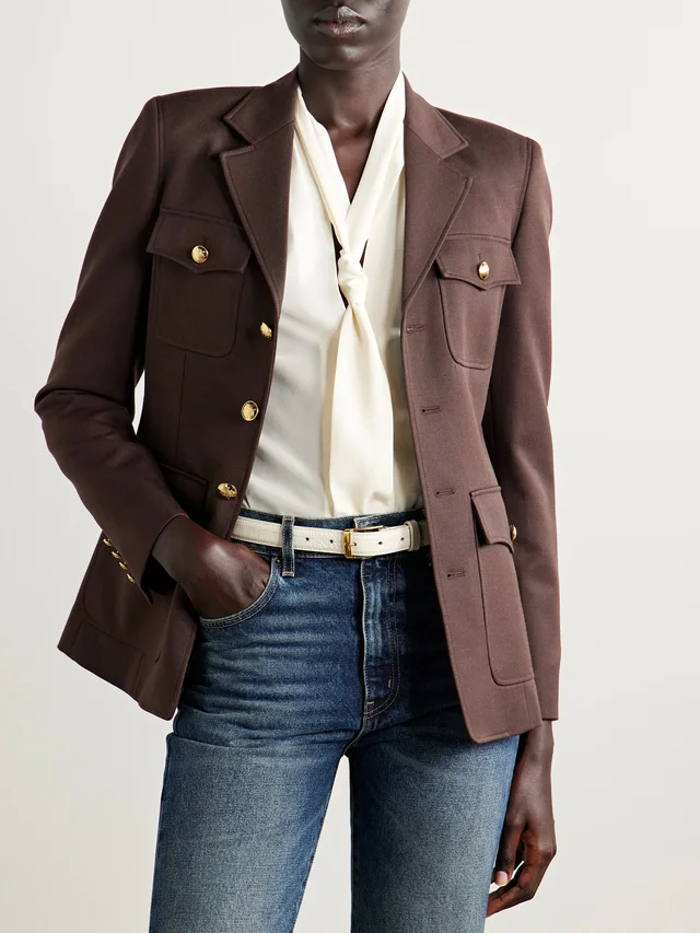 NILI LOTAN Dana croc-effect leather belt in White, photo 2 of 2 from NET-A-PORTER (Canada)