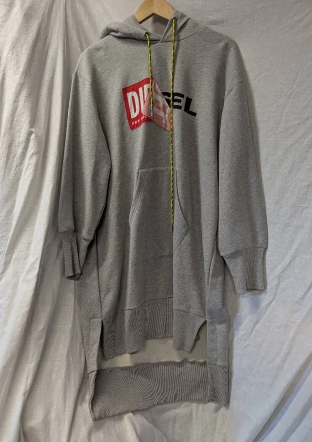 Diesel Hoodie Dress Grey Size: M in Grey from Oxfam Online Shop