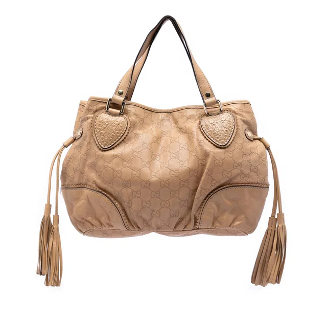 Brown Gucci Small Guccissima Tribeca Tote in Brown Leather from Designer Revival