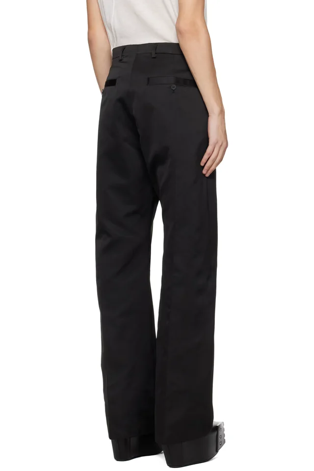 Rick Owens Black Temple Tailored Geth Trousers, photo 3 of 4 from SSENSE