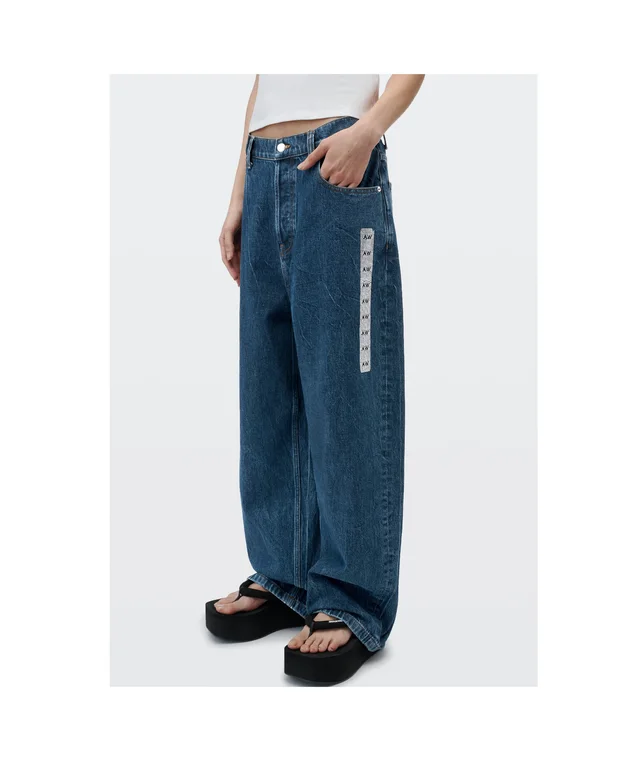 Alexander Wang crystal-embellished wide-leg jeans, photo 3 of 4 from SENSER