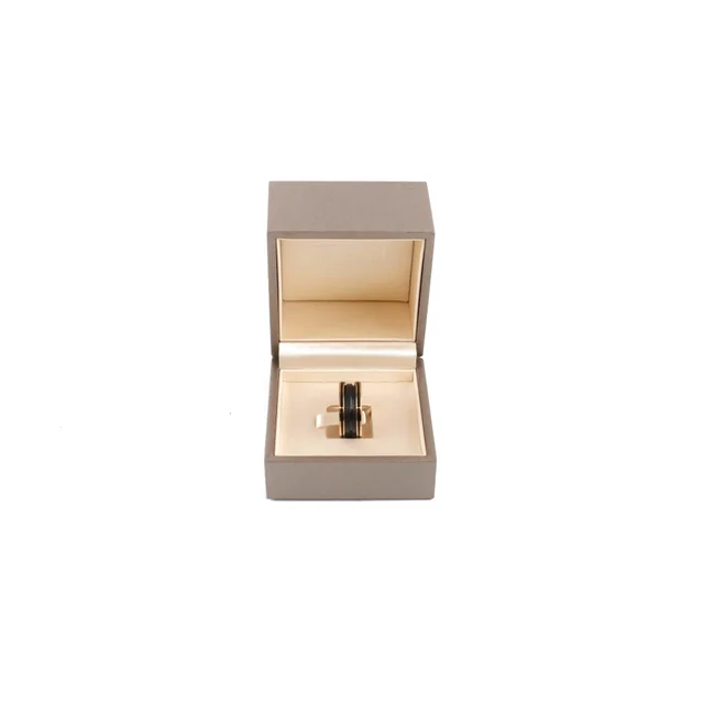 Bvlgari B Zero 1. Pink Gold/Black Ceramic Size 52 Ring in Black Ceramic from The Purse Affair