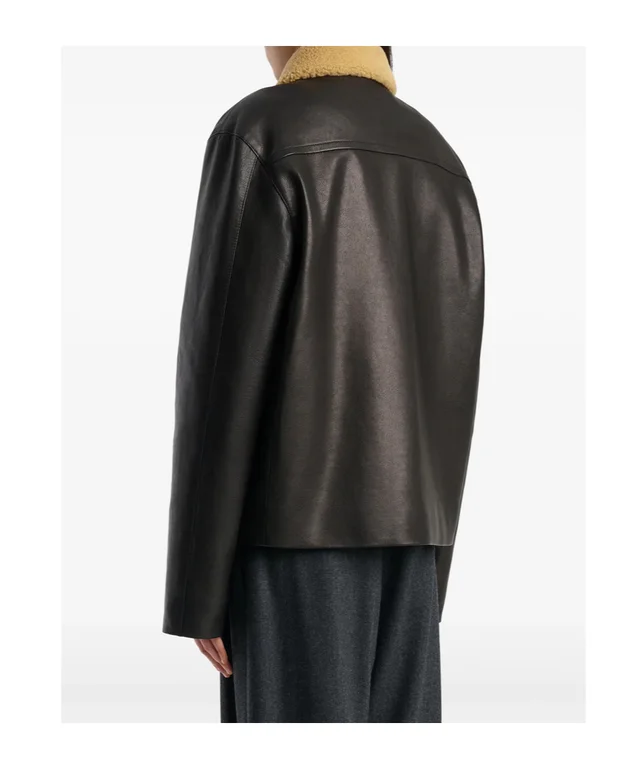Khaite Long-sleeve leather jacket, photo 2 of 2 from SENSER