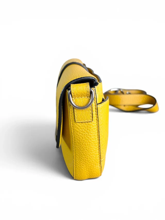 Fendi Yellow Selleria Leather Belt Baguette in Yellow Leather from Season 2 Consign, photo 4 of 10