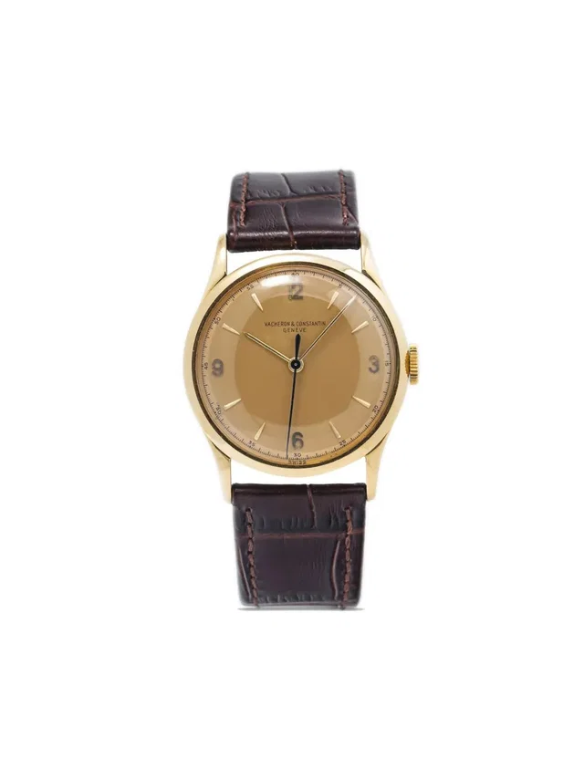 Vacheron Constantin pre-owned Vintage 34mm - unisex - 18kt Yellow Gold in gold Leather from Farfetch