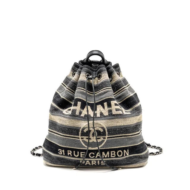 Chanel 31 Rue Cambon Bucket Backpack Fabric Multicolour SHW in Leather from EMIER