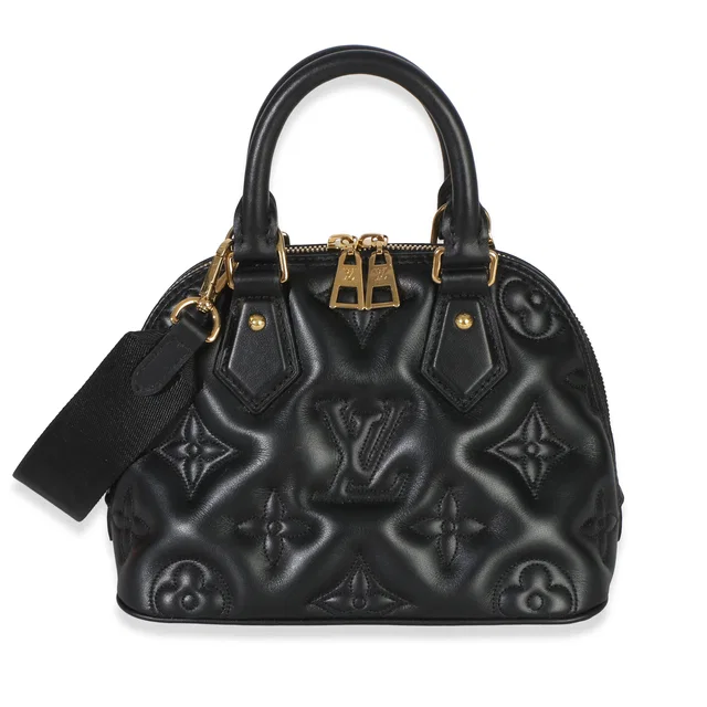 Louis Vuitton Black Bubblegram Calfskin Alma BB in Black Calfskin from myGemma