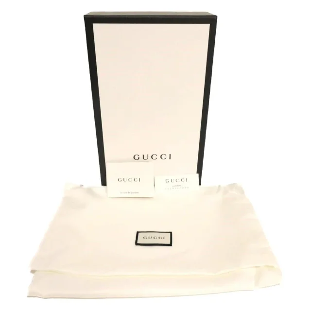 Gucci GG Marmont Textured Leather Chain Wallet in Red Calfskin from LuxUness, photo 14 of 14