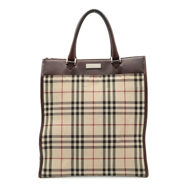 Burberry Canvas Leather Tote Bag in Canvas from LuxUness