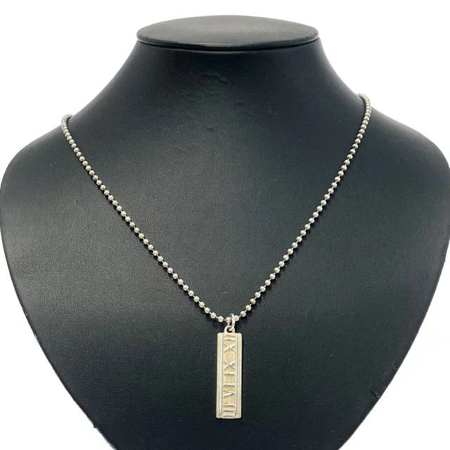 Tiffany & Co. Silver Atlas Bar Necklace in Silver from The Reluxe