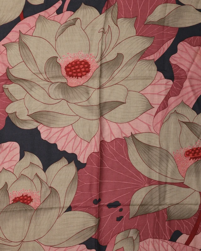 Hermès Carré 140 Fleurs de Lotus Cashmere Silk Scarf in Silk from A Retro Tale, photo 2 of 2