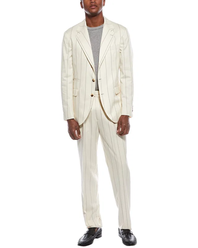 Brunello Cucinelli 2pc Wool-Blend Suit with Pleated Pant, image 1 of 1 from Gilt
