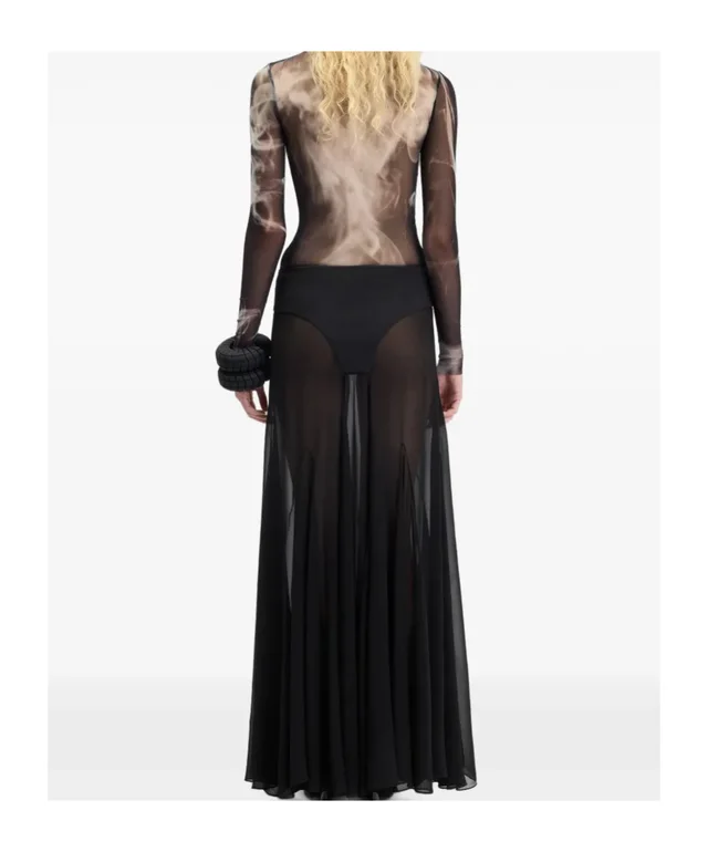 Jean Paul Gaultier Smoking Print Mesh Top, photo 2 of 2 from SENSER