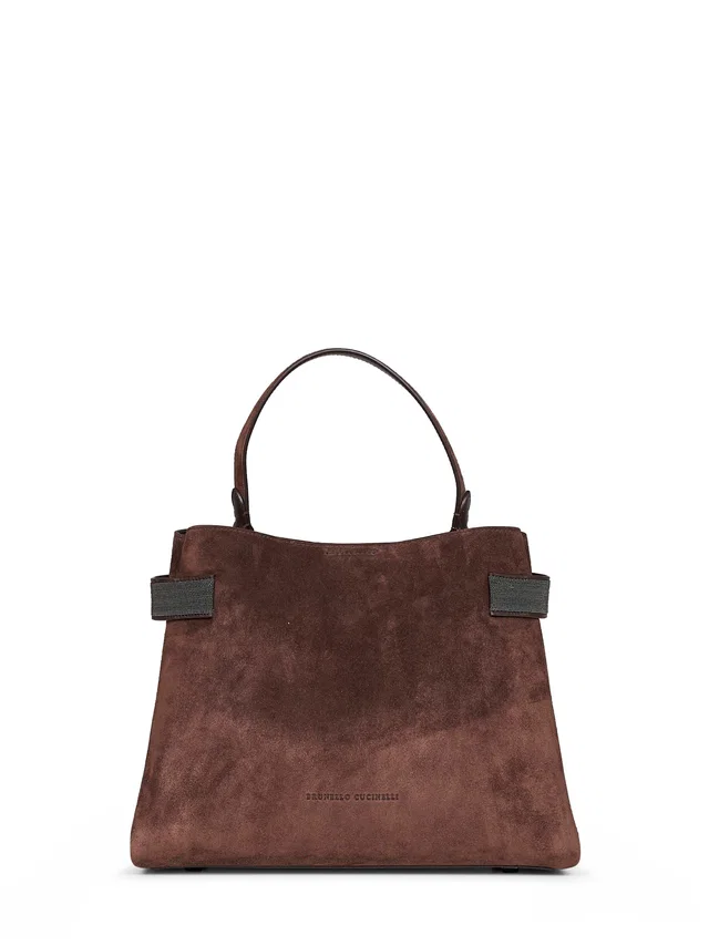 Brunello Cucinelli Top Handle Bag — Brown Leather in Brown Leather from HEWI