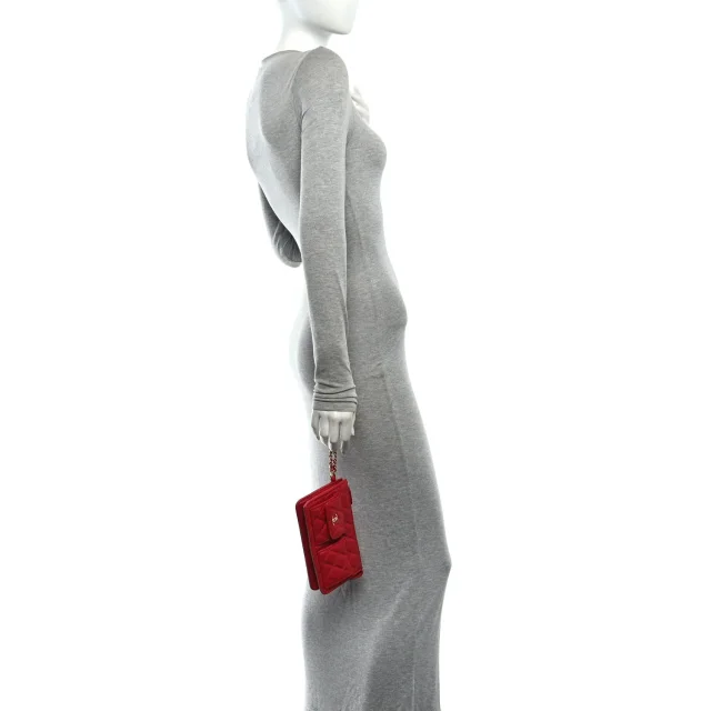 Chanel Caviar Quilted Polly Pocket Pouch Red in Red Caviar leather from FASHIONPHILE, photo 2 of 9