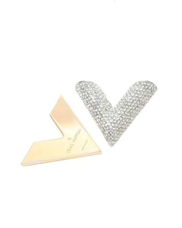 Louis Vuitton Essential V Rhinestone Brooch from A Retro Tale, photo 2 of 5