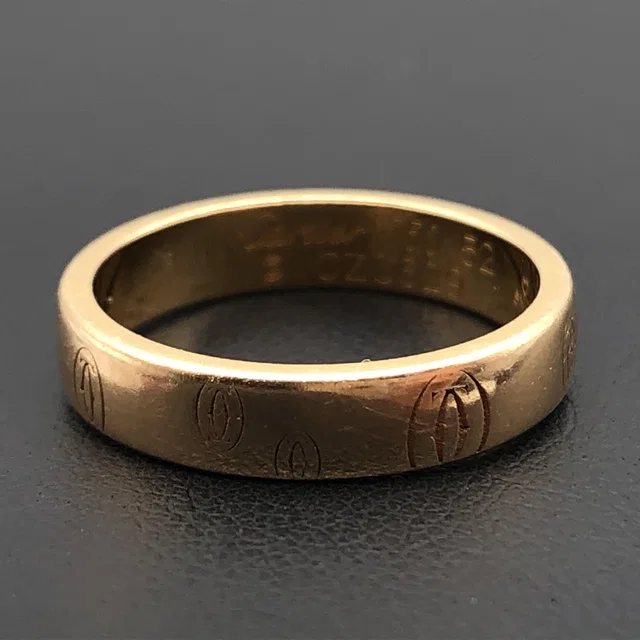 Cartier Logo Wedding Band In Gold in Gold from Luxury Promise