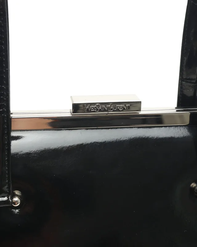 Patent YSL Clasp Top Handle Bag in Patent leather from A Retro Tale, photo 5 of 14
