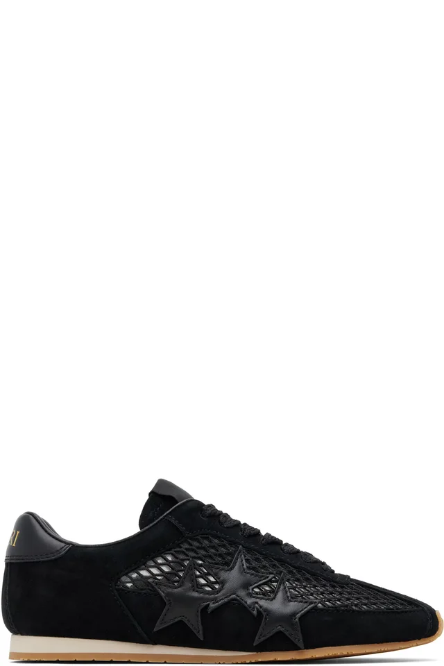 Black Mesh Pacific Flat Sneakers