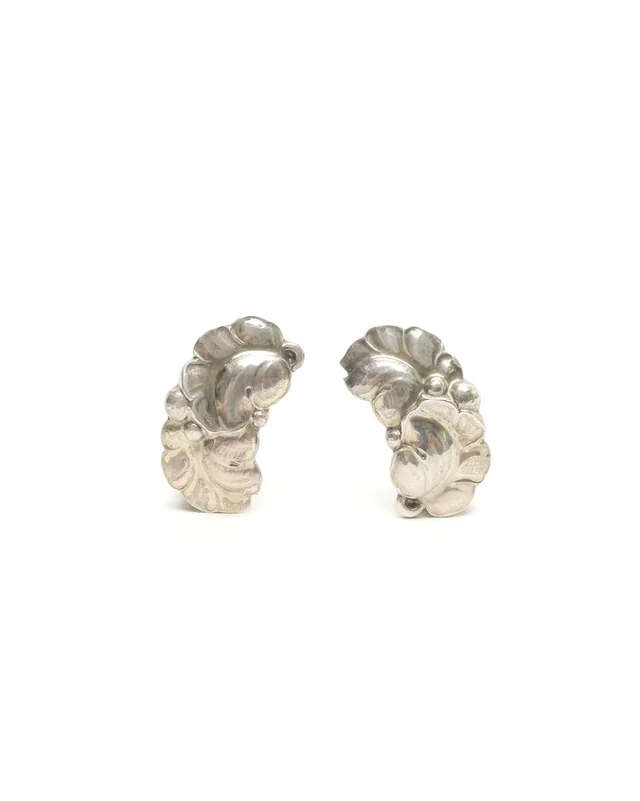 Georg Jensen Heritage Silver Clip-on Earrings in Silver from A Retro Tale