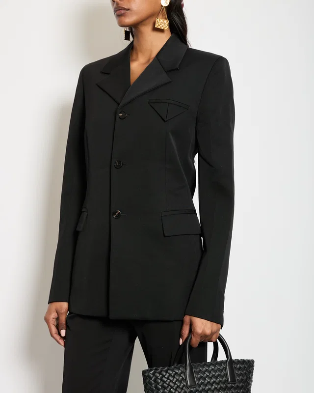 Bottega Veneta Black Wool Blazer IT 38 (UK 6) in Black Wool from Sellier