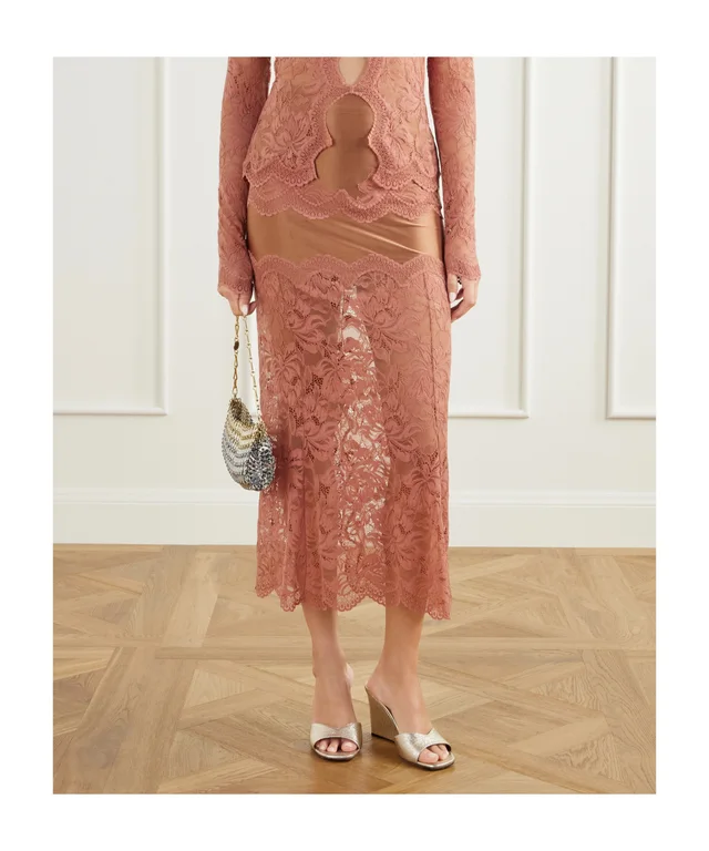 Paco Rabanne Rabanne Lace Midi Skirt, photo 2 of 5 from SENSER