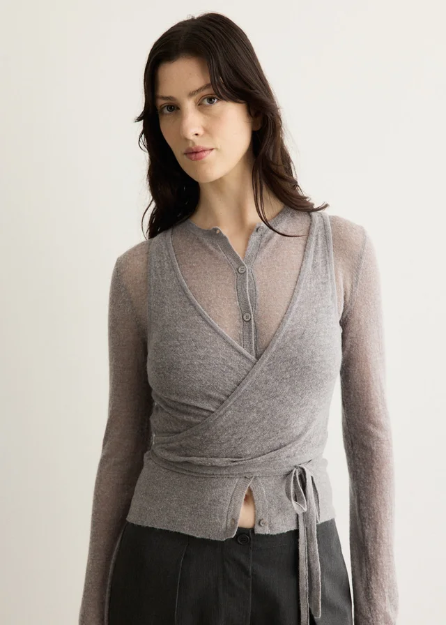 Incu Collection Pas De Deux Wrap Cardigan in Grey from Incu, photo 1 of 1