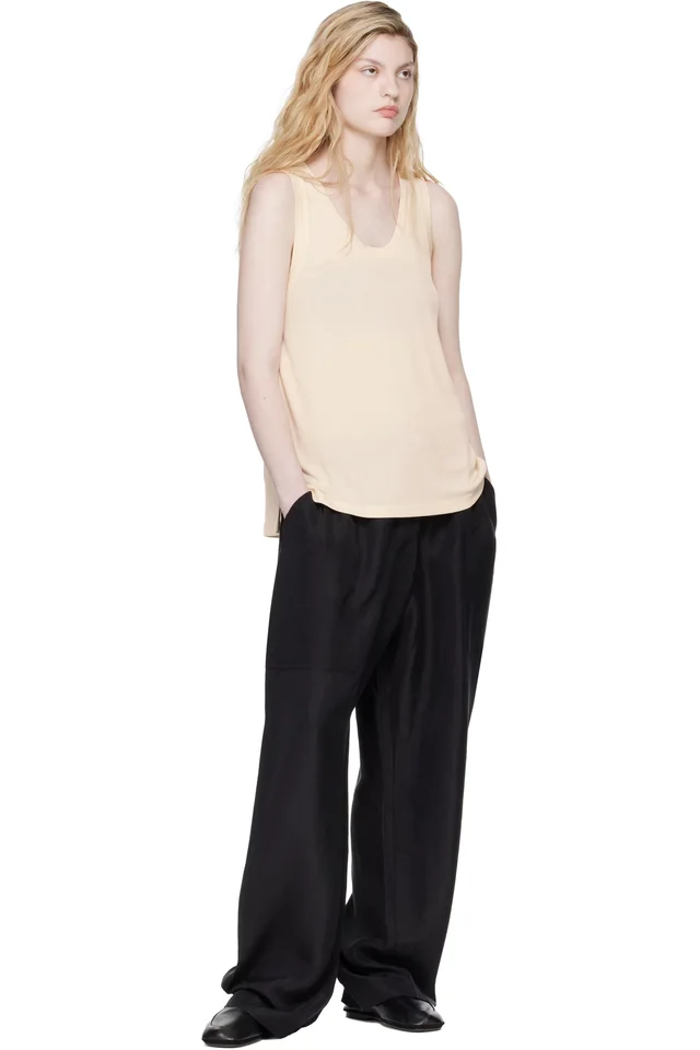 Studio Nicholson Black Capel Twill Trousers, photo 4 of 4 from SSENSE