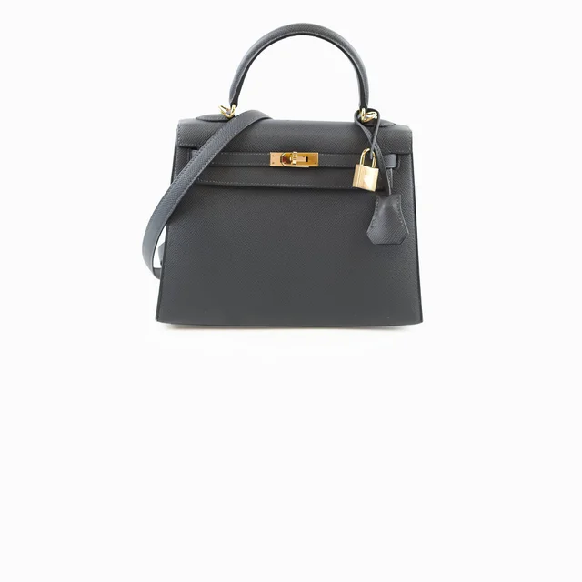 Hermès Kelly 25 Epsom Gris Misty W Stamp 2024 in Grey Epsom leather from The Purse Affair
