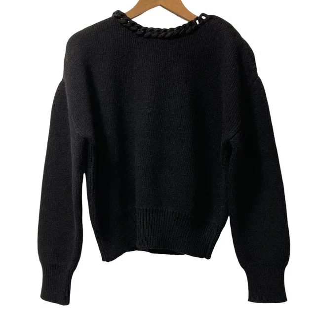 Bottega Veneta Chain Neck Wool Knit Sweater in Wool from LuxUness