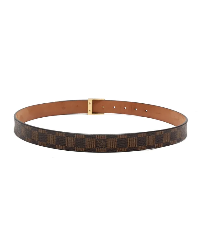 Louis Vuitton Damier Ebene Belt Size 85 cm in Brown Canvas from A Retro Tale, photo 3 of 6