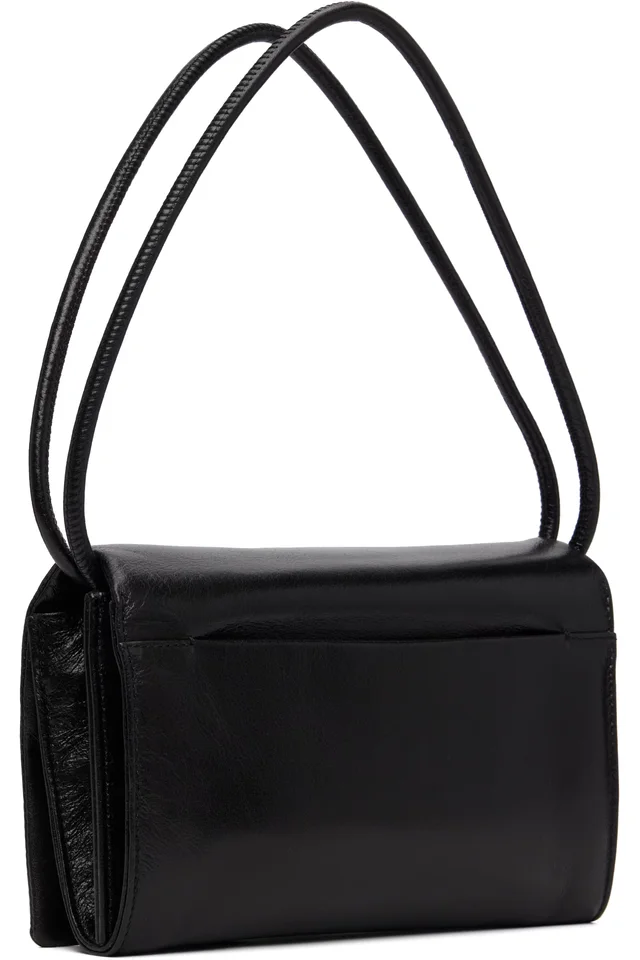 AMI Paris Black Voulez-Vous Wallet On Strap Bag, photo 3 of 4 from SSENSE