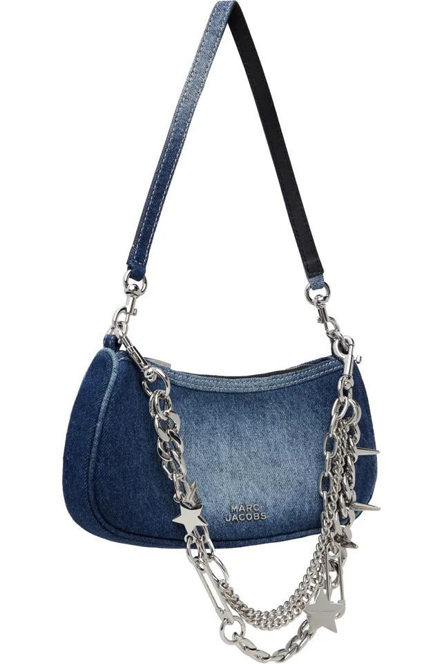 Marc Jacobs Blue 'The Faded Denim Charm Shoulder' Bag, photo 2 of 4 from SSENSE