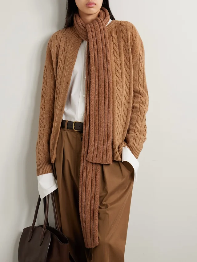 THE ROW Amos wool scarf in Beige, photo 2 of 2 from NET-A-PORTER (Canada)
