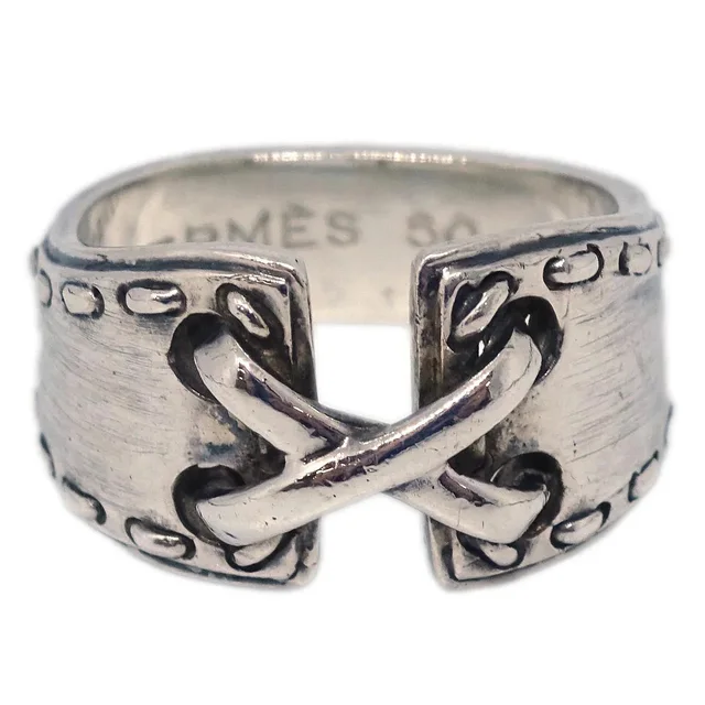 Hermès Ring Silver SV925 #50 #48 #8 in Silver from AMORE Vintage Tokyo