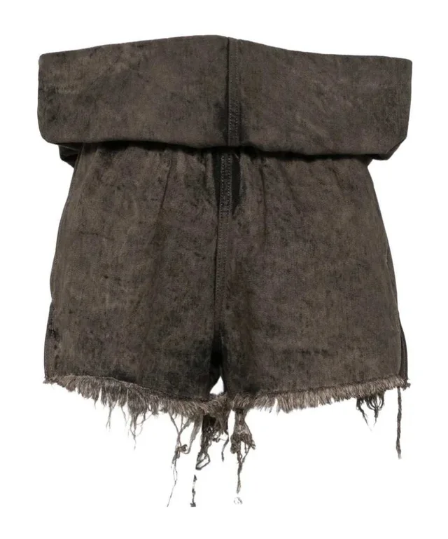 Rick Owens FW26 TOWER RUNWAY CRATER SHORTS IN DUST 13OZ DUST WASH DENIM from SENSER, photo 1 of 1
