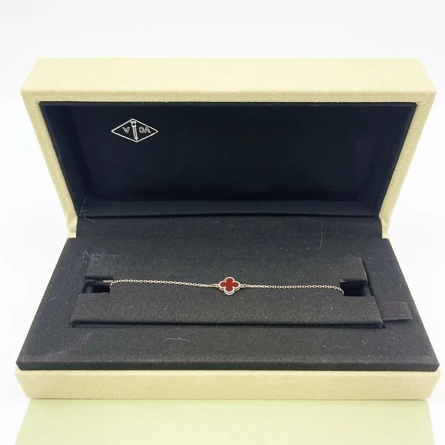 Van Cleef & Arpels Carnelian Alhambra Bracelet in red from Grailed