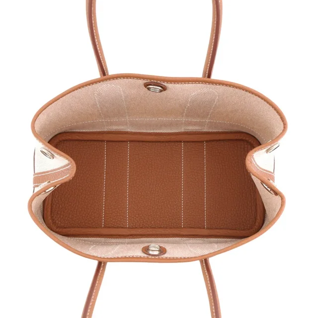 Hermès Neo Garden Gold/Ecru Toile H Negonda Leather Size 23 in Gold Leather from GALLERY RARE, photo 6 of 8
