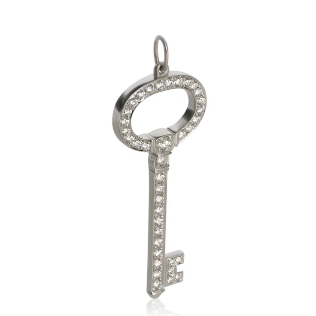 Tiffany & Co. Platinum Diamond Oval Key Pendant 950 from HEWI