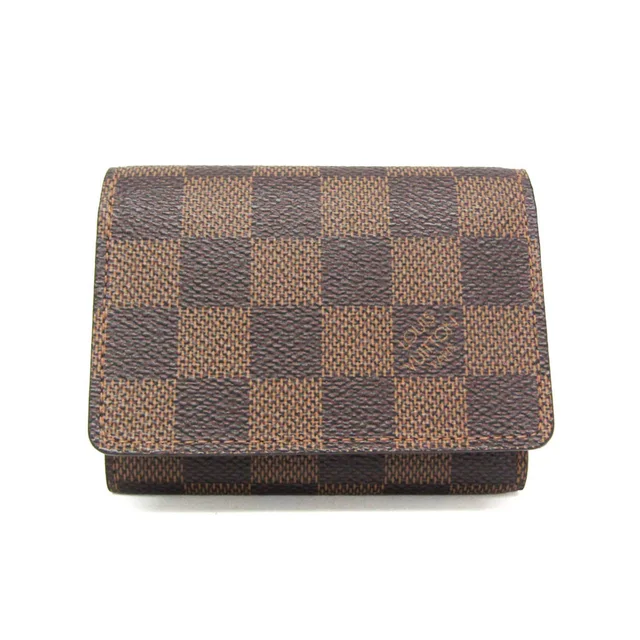 Louis Vuitton Damier Envelope Business Card Holder N62920 Damier Canvas Business Card Case Brown in Brown Damier Canvas from Elady
