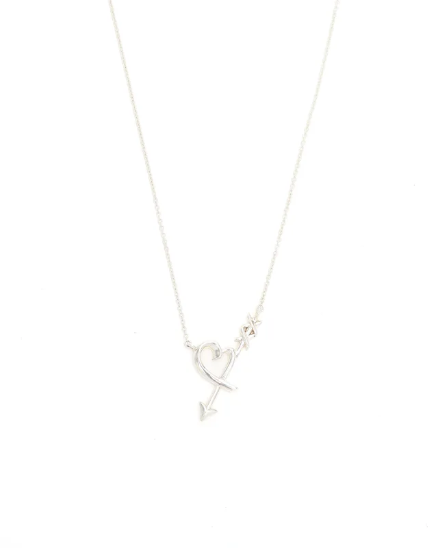 Tiffany & Co. Paloma Picasso Heart Arrow Silver Necklace in Silver from A Retro Tale