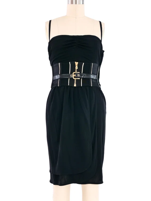 1990s Dolce And Gabbana Corset Belt Mini Dress from Arcade Vintage