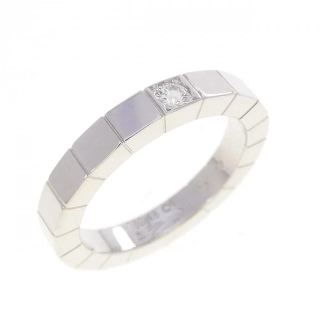 Cartier Lanieres 750 White Gold Diamond Ring Size 8 in White from LuxUness