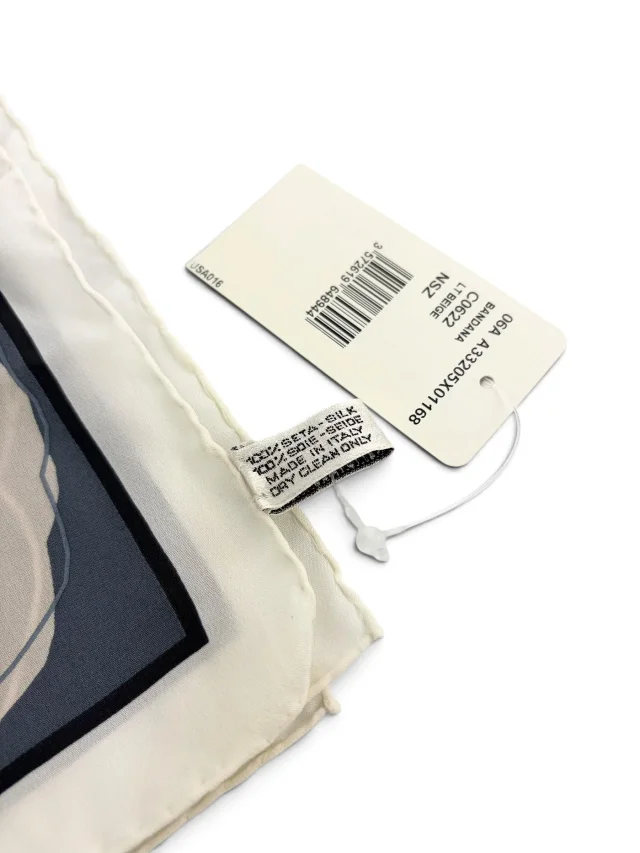 Chanel 100% Silk Bandana Scarf W/ Box in Silk from Season 2 Consign, photo 3 of 3
