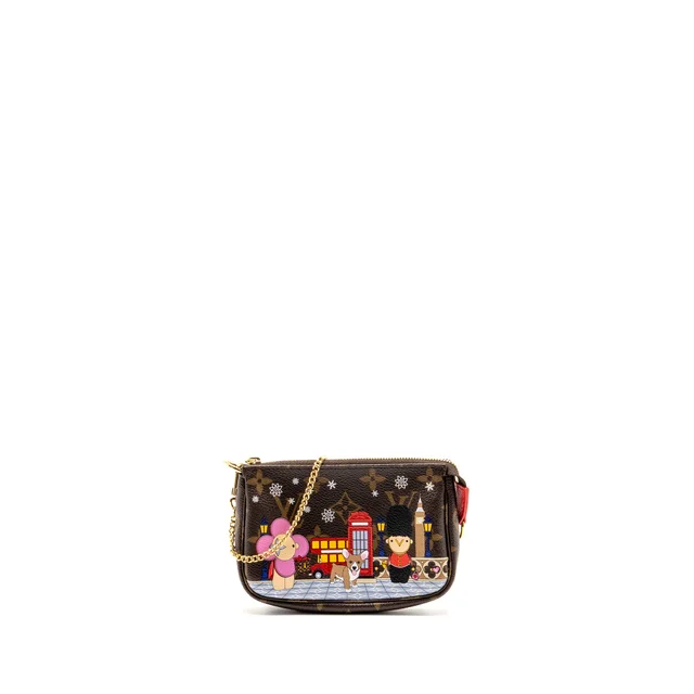 Louis Vuitton Mini Pochette Accessoires Limited Edition Vivienne London Monogram Canvas/Leather Red GHW in Red Coated canvas from EMIER